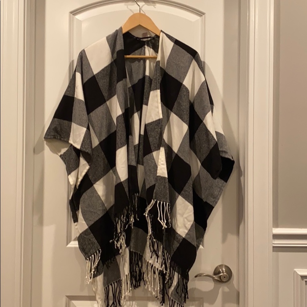 Sweater pancho wrap Christmas